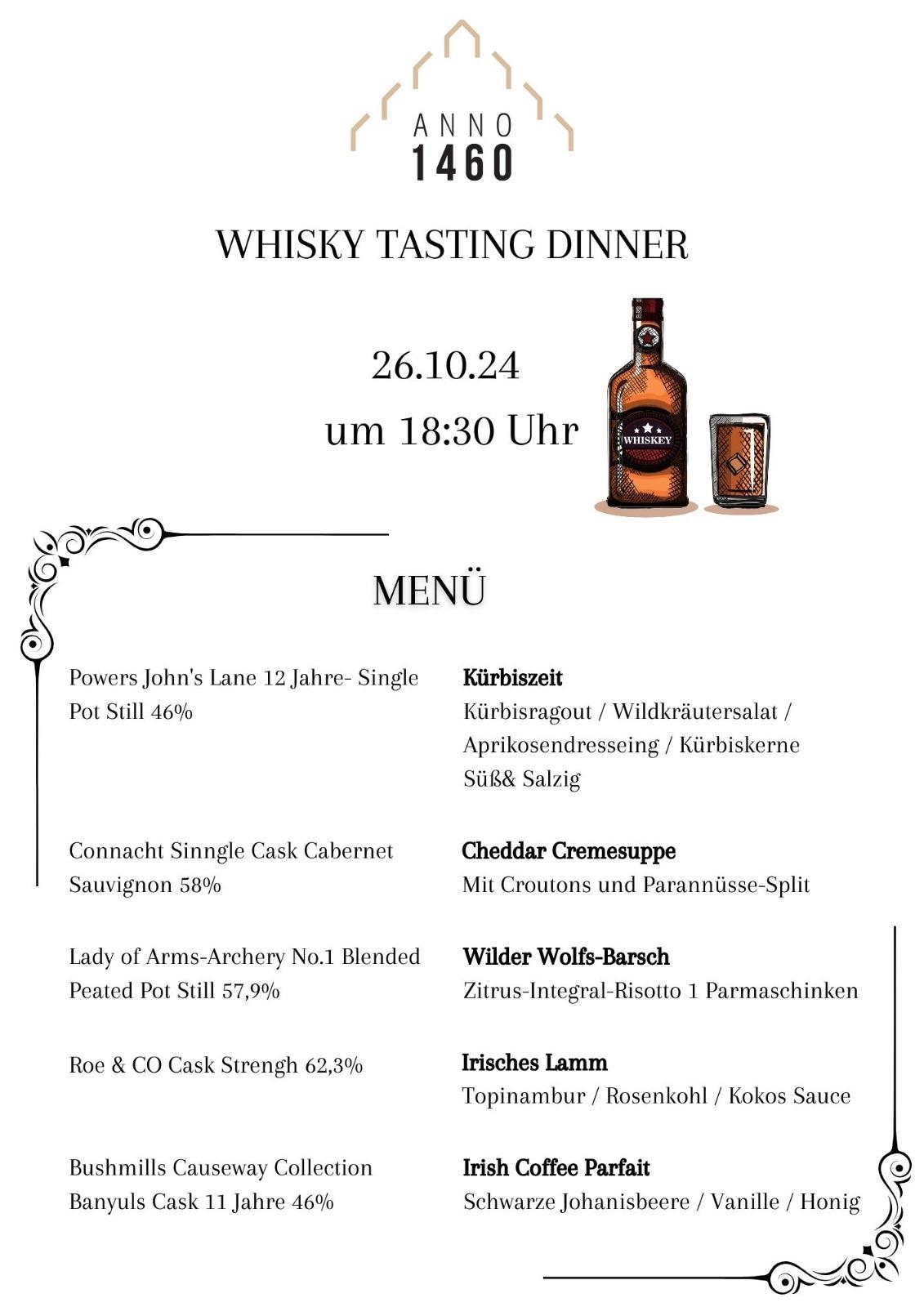 Menü anl. Whiskydinner